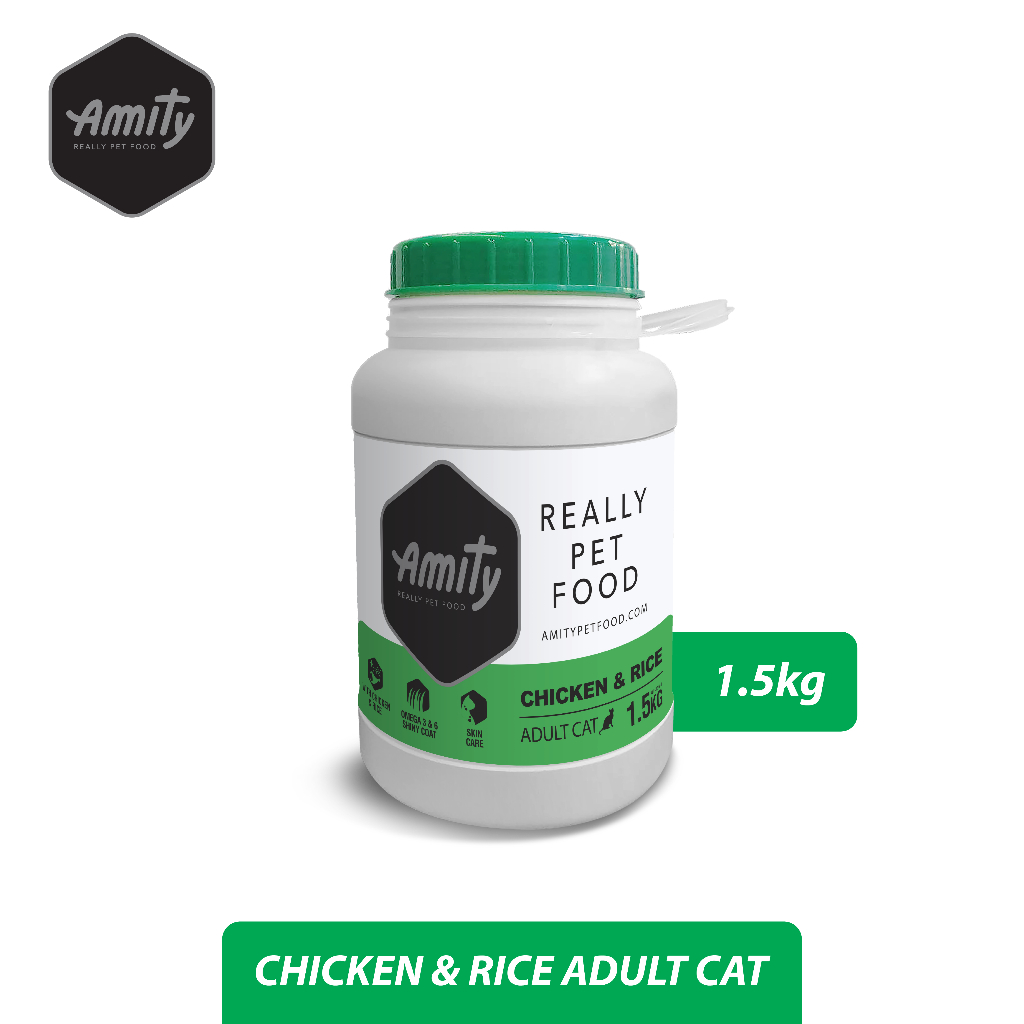 Amity Premium Adult Cat Dry Food - Chicken & Rice (1.5kg) | Shopee Malaysia