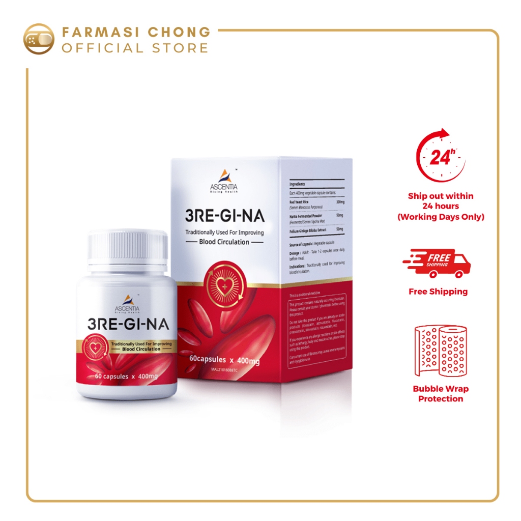 ELDON 3 Re-Gi-Na – Red Yeast Rice + Ginkgo + Natto for Cholesterol ...