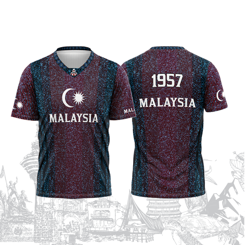 Axellent Prints Merdeka Abstract Static1957 Baju Hari Kemerdekaan ...