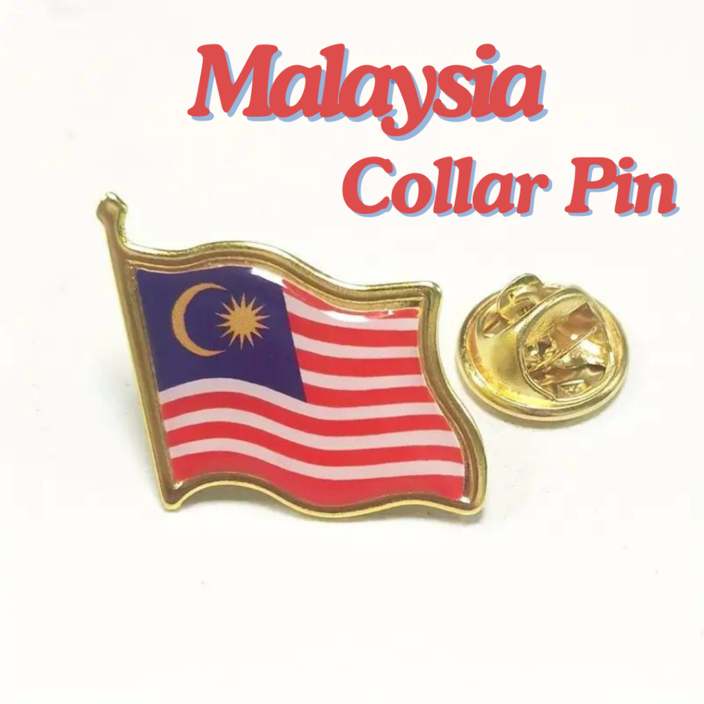 Malaysia Collar Pins / Malaysia Brooch / Malaysia Flag Kolar Pin ...