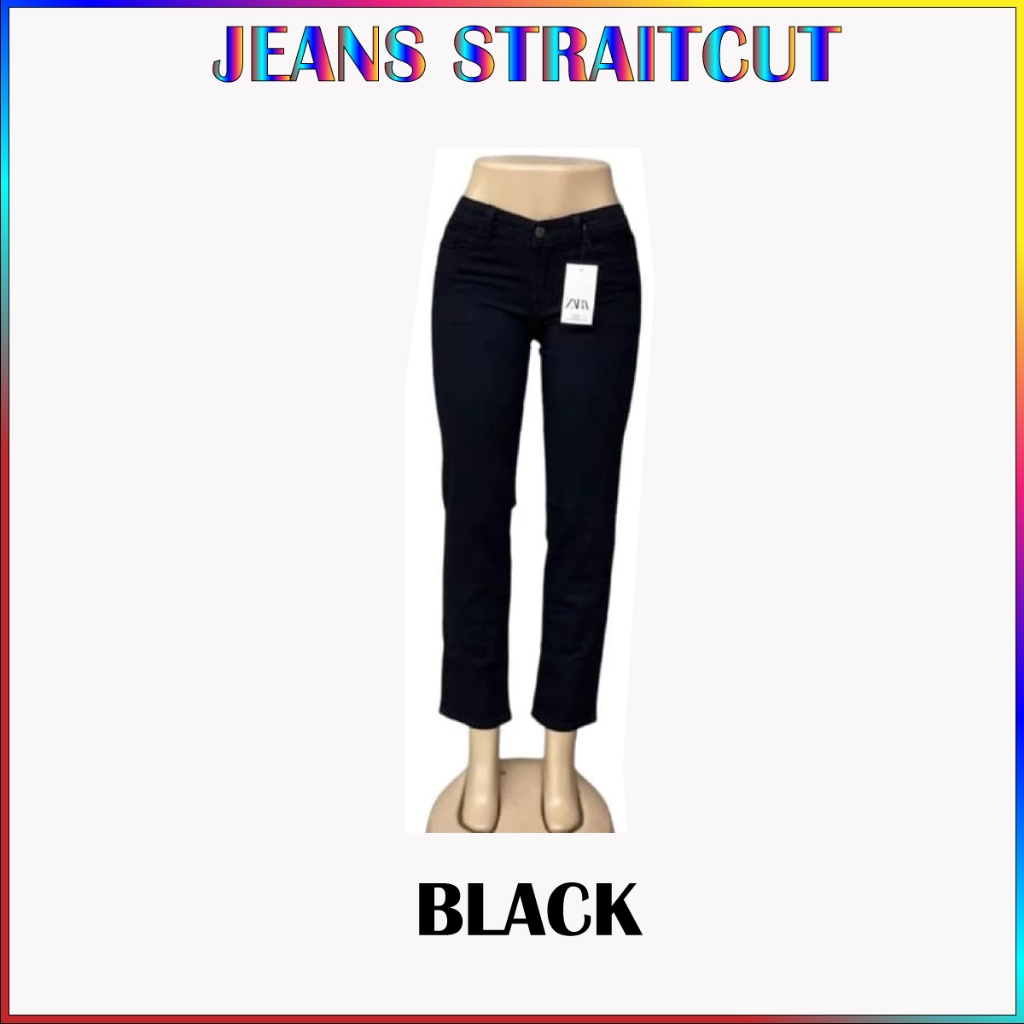 READY STOCK WOMEN S PLUS SIZE JEAN S STRAIGHT CUT SIZE 26 48 Shopee Malaysia