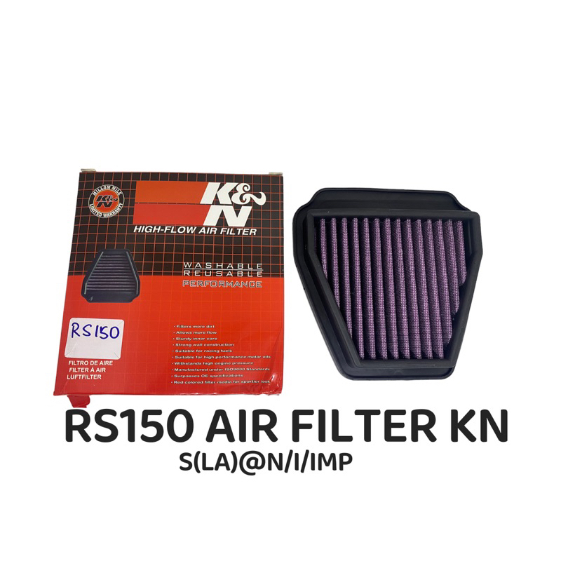 Honda RS150 Air filter Racing K&N Racing | Shopee Malaysia