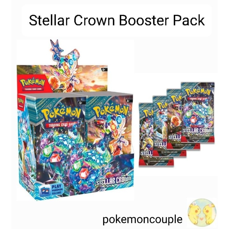 (Live Rip) Stellar Crown Booster Pack Pokemon Card TCG 100% Original ...