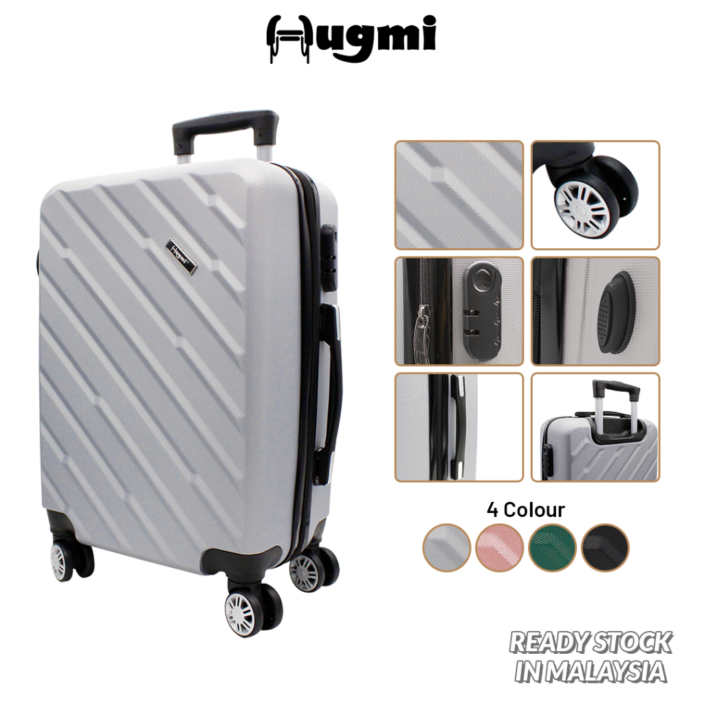 [HUGMI] TRAVEL LUGGAGE 360 DEGREE RODA ABS BAGASI TRAVEL BAG 20 24 28 ...