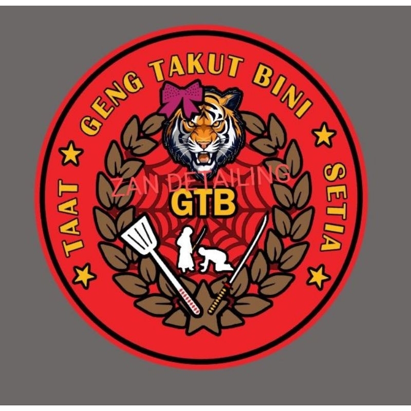 STICKER GENG TAKUT BINI (GTB) STICKER PRINT LAMINAT | Shopee Malaysia