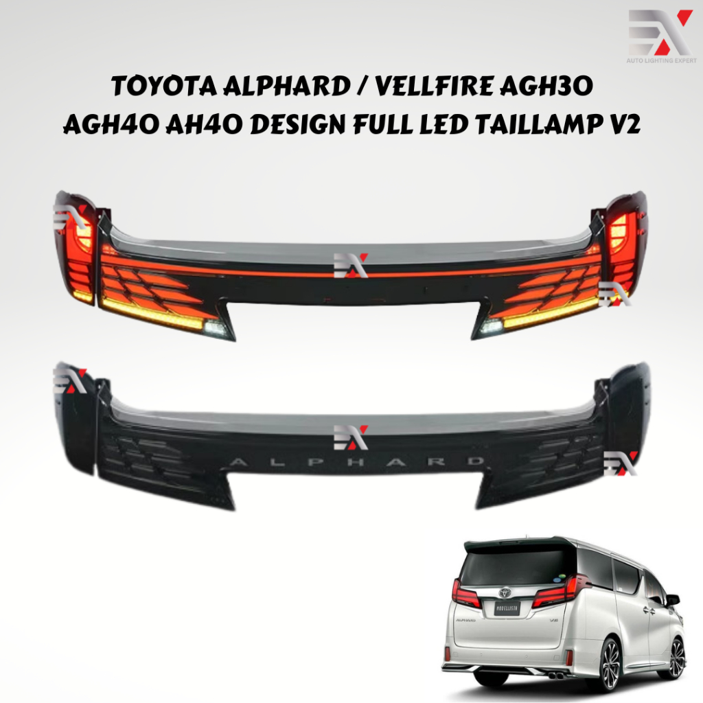 TOYOTA ALPHARD AGH30 / VELLFIRE AGH30 LED TAIL LAMP - AGH40 AH40 DESIGN ...