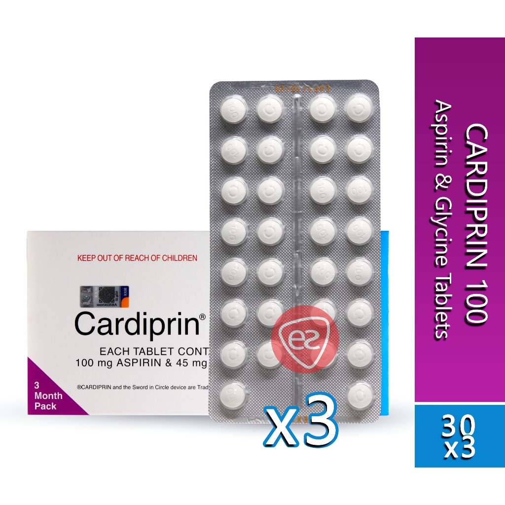 Cardiprin 100 (Aspirin & Glycine) Tablet ( 30s / 90s ) | Shopee Malaysia
