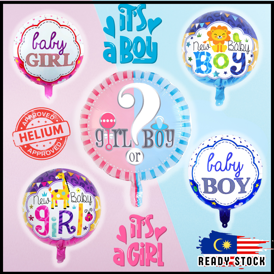 Baby Gender Balloons Boy or Girl It's A Boy it's A Girl Baby Shower ...
