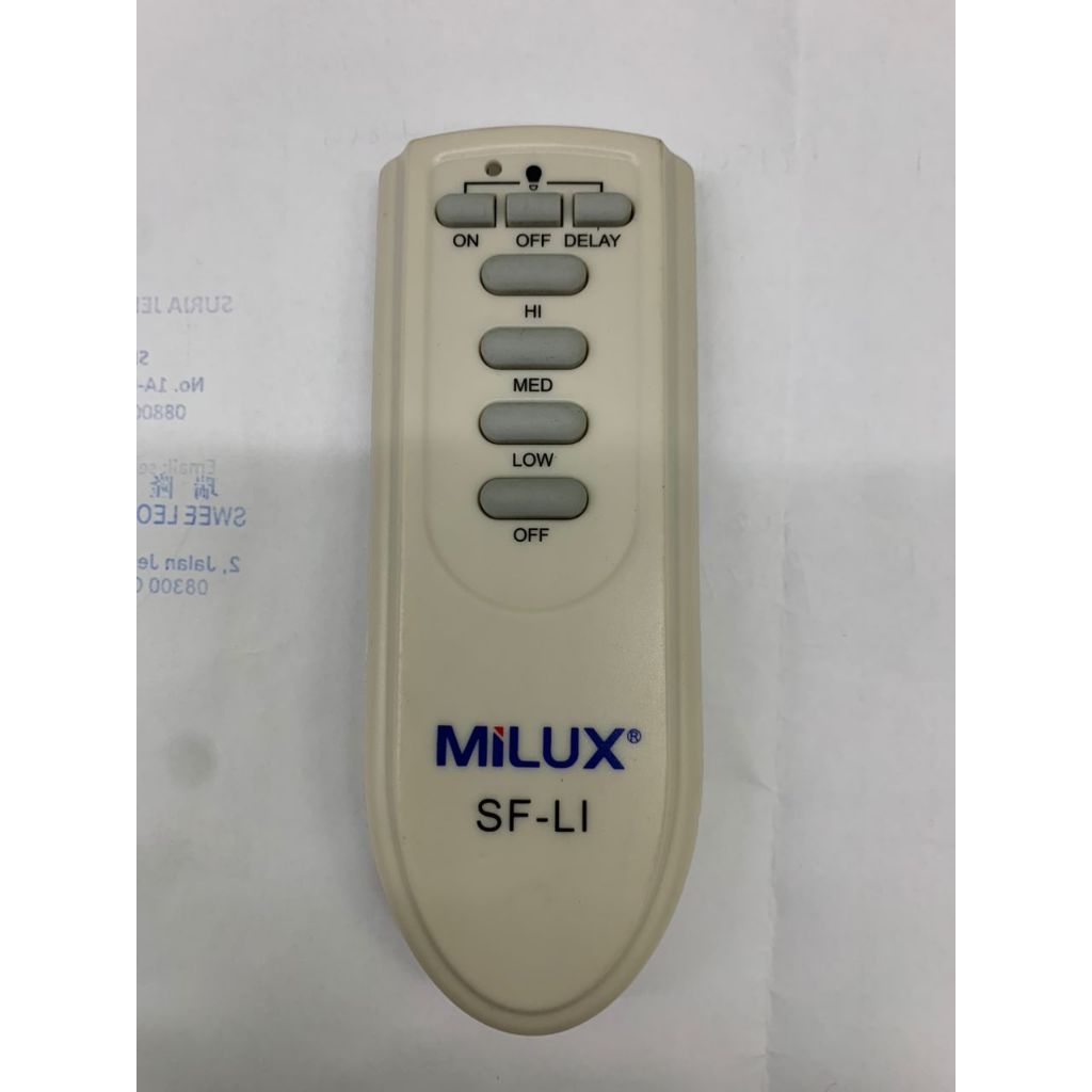 Milux Ceiling Fan MCF-E118 remote control | Shopee Malaysia