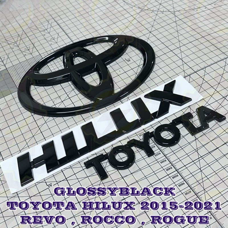 GLOSSYBLACK SERIES TOYOTA HILUX 2015-2021 REVO , ROCCO , ROGUE EMBLEM ...