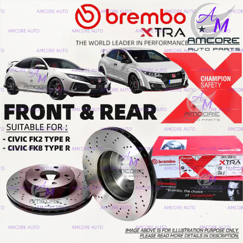 HONDA CIVIC TYPE R FK8 FK2 - BREMBO XTRA BRAKE DISC ROTOR / DISC BRAKE ...