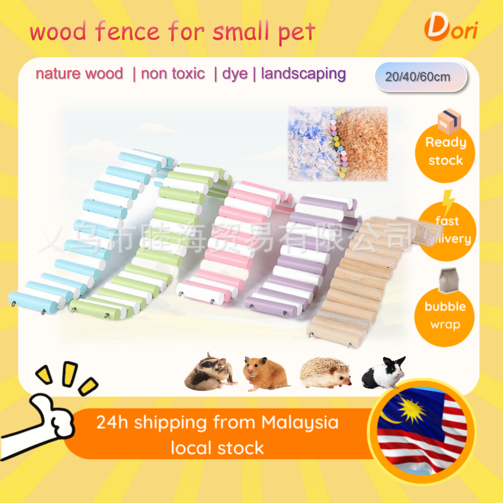 View of Wooden Hamster Ladder, Climbing Toy, Cage Decor, Natural Wood Hamster ...