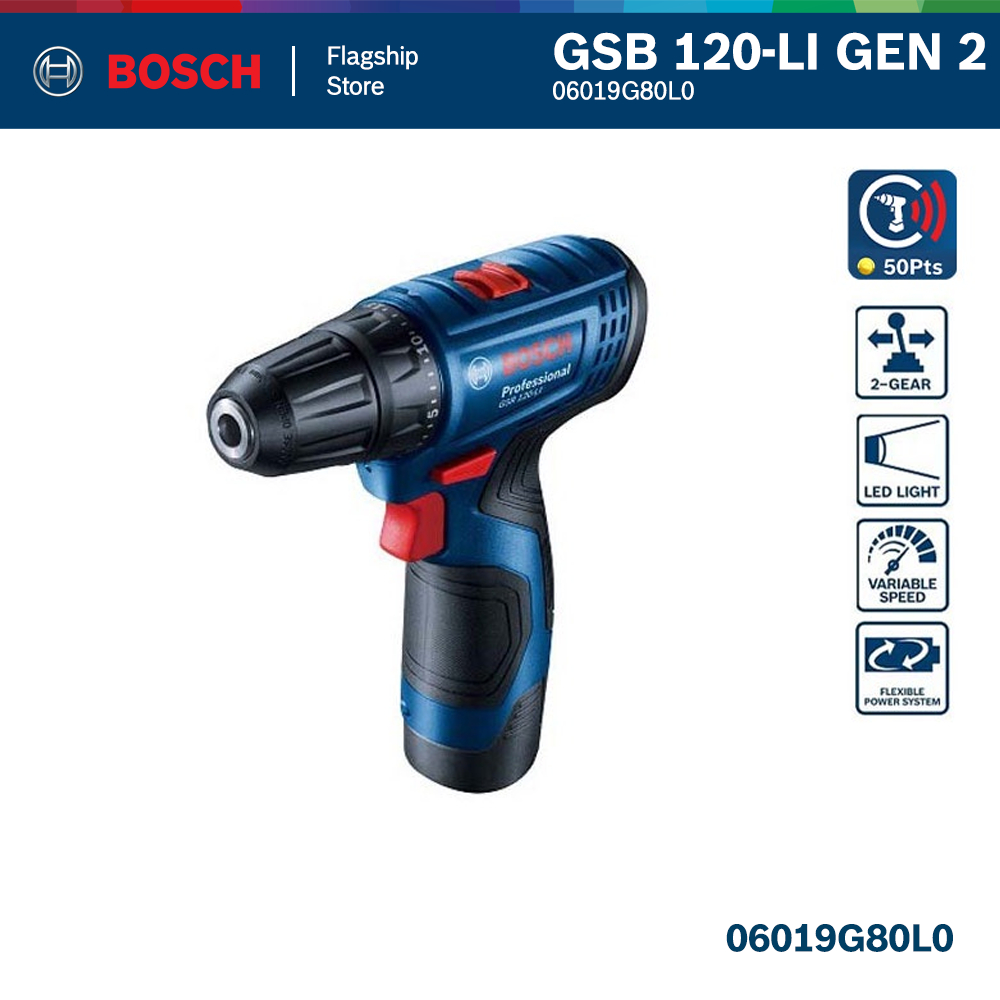 BOSCH GSR 120 LI Gen2 Professional Cordless Drill Driver 06019G80L0 Shopee Malaysia