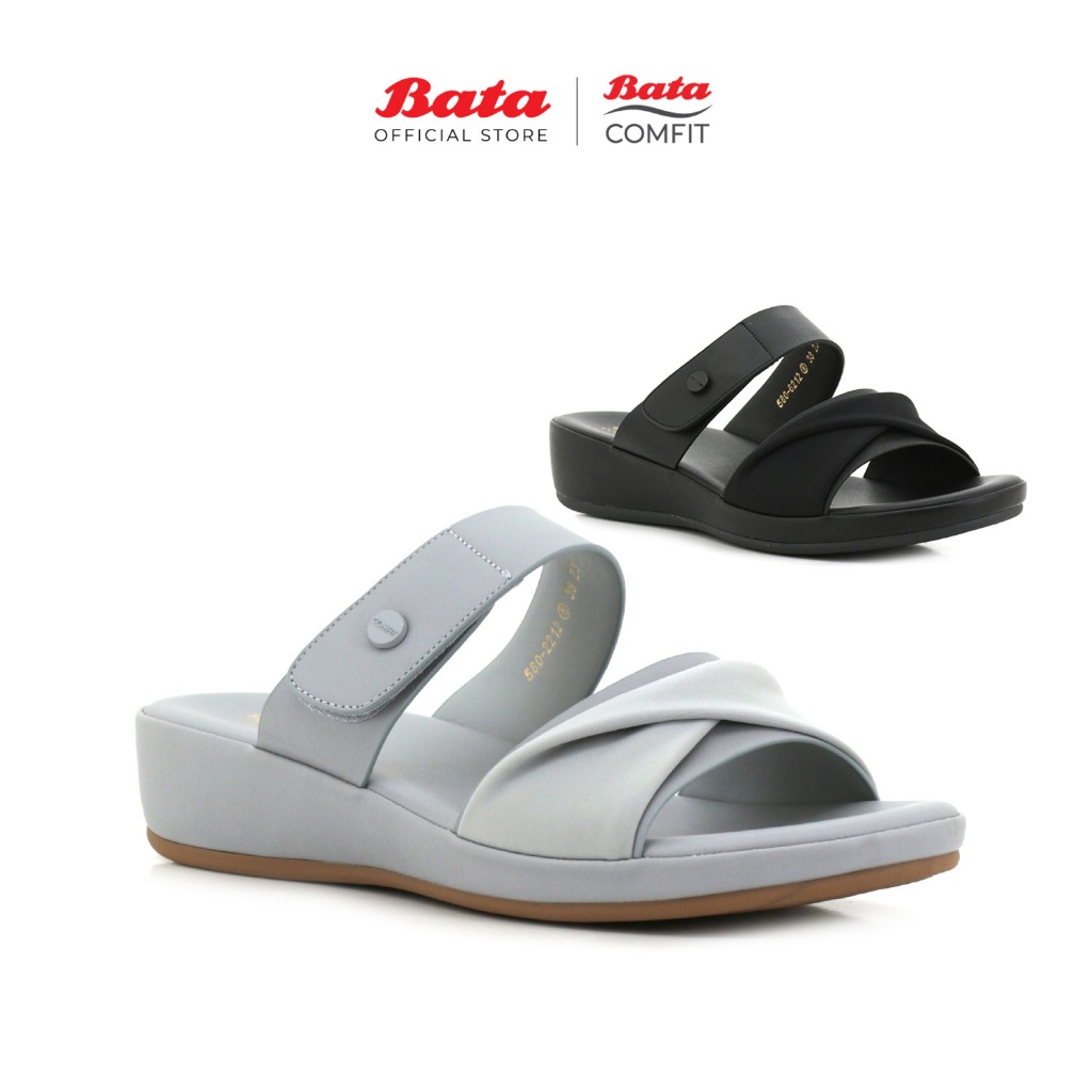 Online Exclusive] BATA COMFIT Women Black/ Grey Sandals 5806212