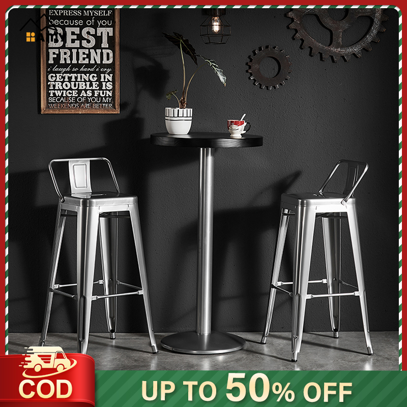 Amy Bar Stool Kerusi Makan Bar Chair With Backrest Metal Dining Chair