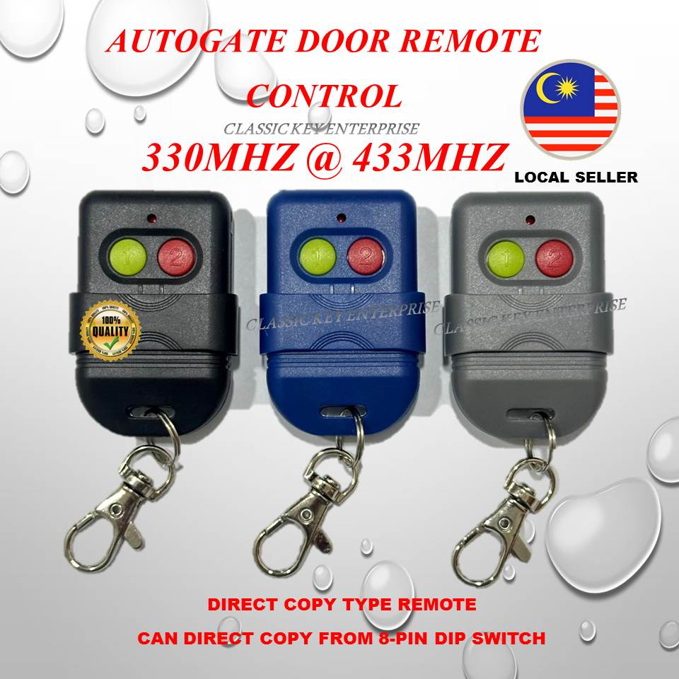 Autogate 433mhz or 330mhz Auto Gate Door Remote Control Clone Copy