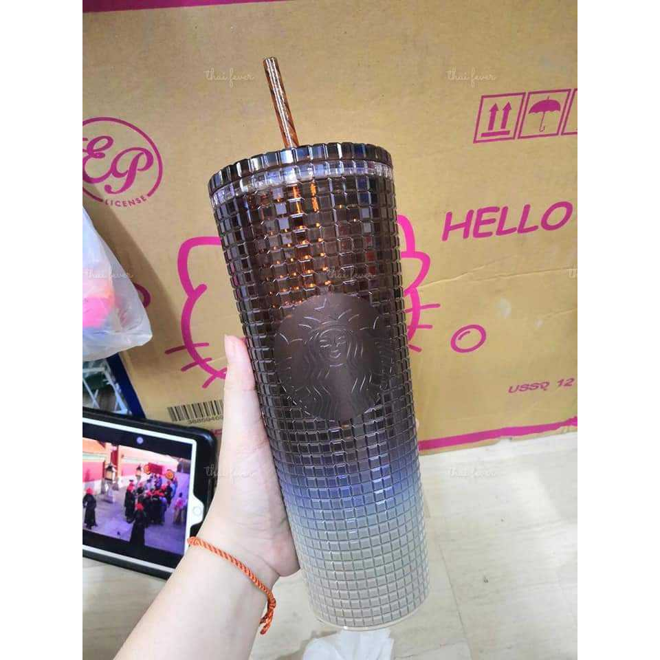 Starbucks Brown Gradient Grid newest Tumbler