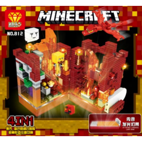 MINECRAFT : MYSTERY CAVE ADVANTURE RED/GREY BUILDING BLOCKS(812B/810C ...