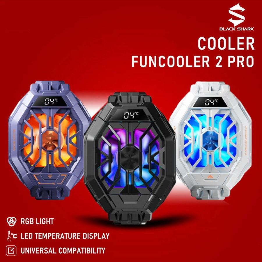 SL02 Wireless Phone Cooling Fan for Gaming, LED Temperature Display  Battery/USB Powered Universal Back Clip Phone Fan