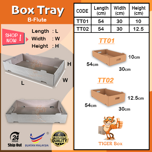 TIGER Box Box Tray Carton Box Karton Kotak Packing Paper Boxes ...