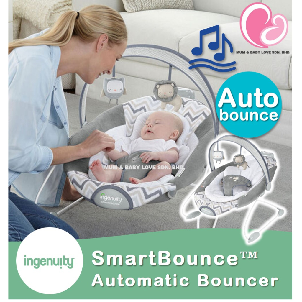 Ingenuity SmartBounce Automatic Bouncer Baby Bounce Automatically