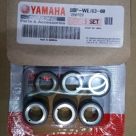 thumbnail interactive-video image 1 of Genuine Yamaha Transmission Clutch Roller Set 12g For Zuma 125 BWS X (5UA-WE763-00) 1 of 4