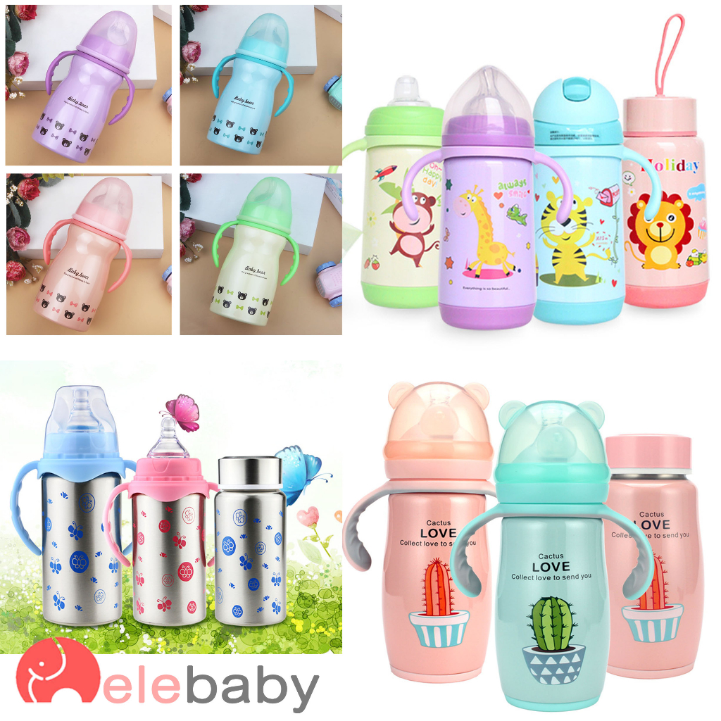 elebaby BT5004 Baby Feeding Bottle Stainless Steel 304 Botol Susu 240ML ...