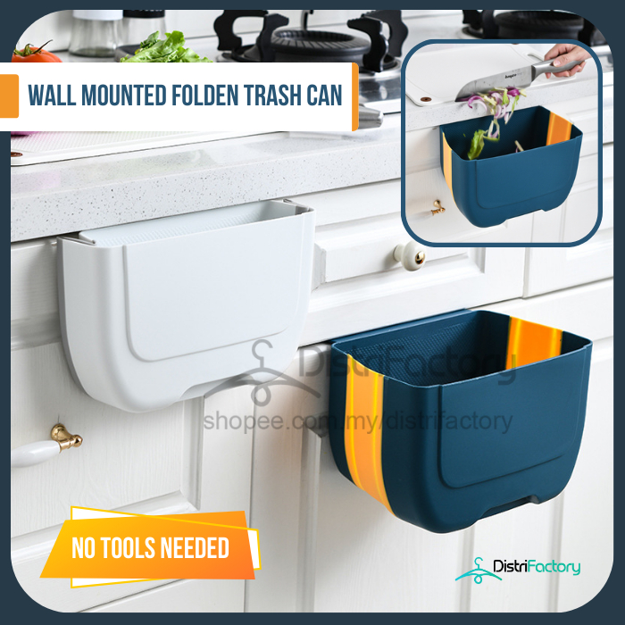 Small Hanging Trash Can Plastic Foldable Garbage Can Collapsible ...
