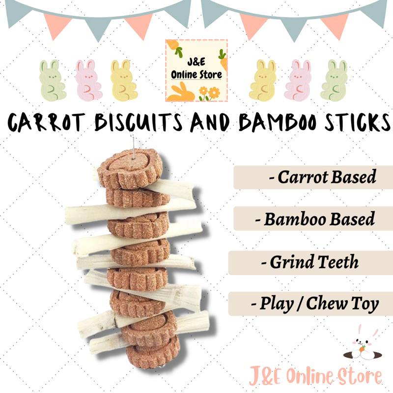 [Ready Stock] Carrot Biscuit and Bamboo Stick(For Rabbit, Guinea Pig ... - Herbal Guinea Pig Biscuit Recipes