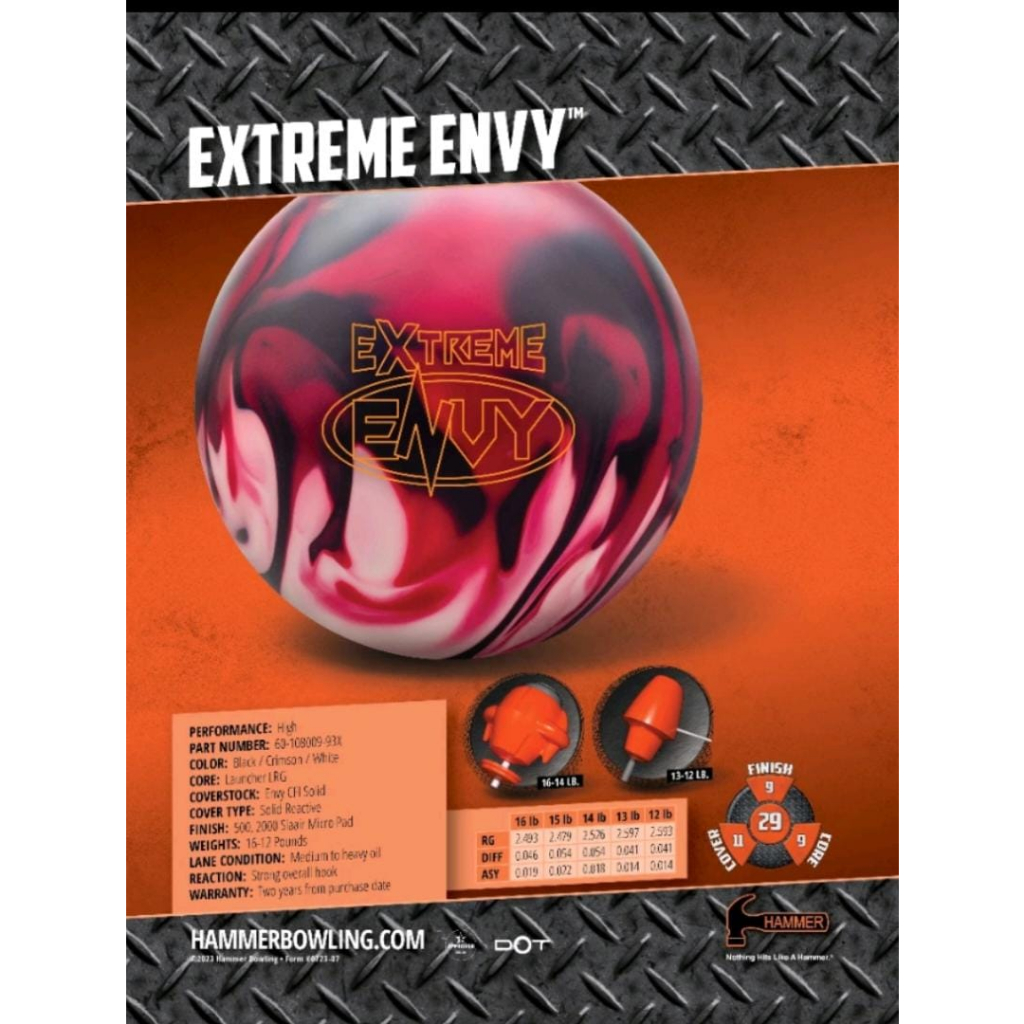 Bowling Ball HAMMER EXTREME ENVY X X Pro Shop