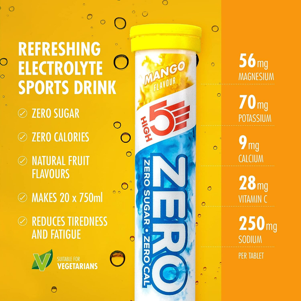 GENUINE HIGH5 Zero Electrolyte Hydration Tablets 20 Tabs With and Without Caffeine Shopee