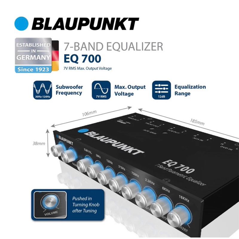 Blaupunkt EQ700 PRE AMP 7 Band Equalizer Equalization EQ 700 Car
