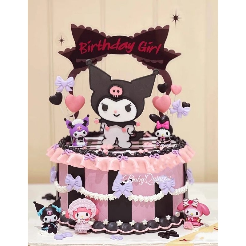 🇲🇾 [ready Stock] 库洛米 Cuties Kuromi Kids Cake Topper Decorations 