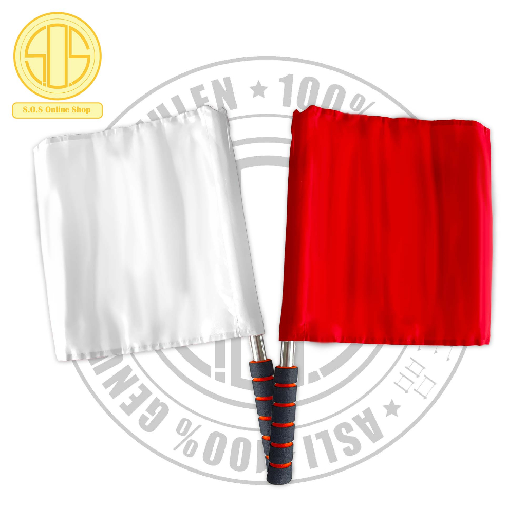 2Pcs Signal Flag Track and Field Referee Flag Football Lineman Flag Red