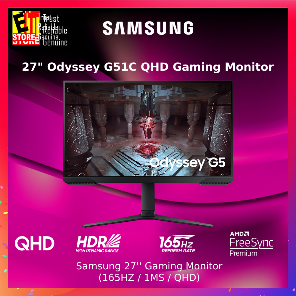 SAMSUNG Odyssey G5 G51C LS27CG510EEXXS (27" QHD 2K 1ms 165hZ REFRESH