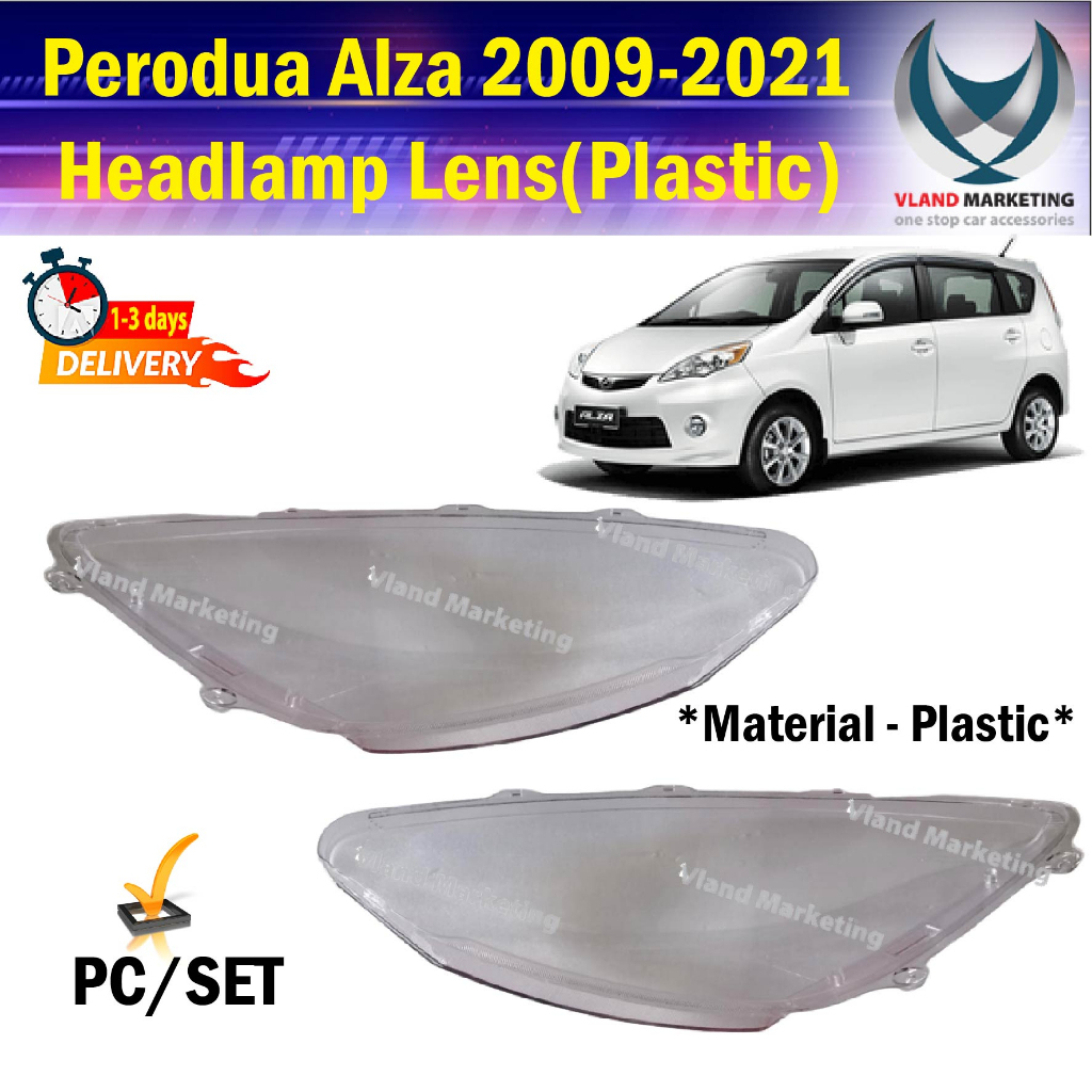 Perodua Alza 20092021 headlamp lens cover Head lamp cover Plastic PC