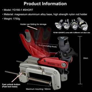 Yulang Power Boat Rod Holder Conventional Electric Bottom Reel Adjustable  Rod Holder Bottom Fishing