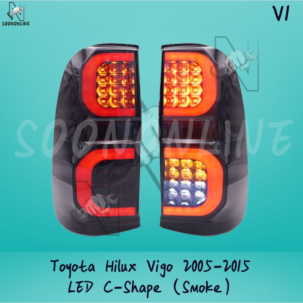 Toyota Hilux Vigo 20052015 Tail Lamp LED design/ Vigo tail lamp (Dark smoke) V1 Shopee Malaysia