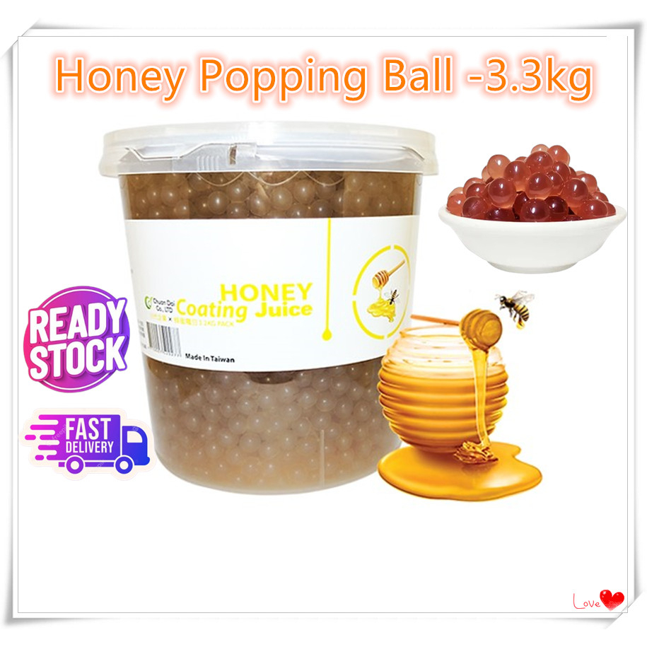Honey Coating Boba/ Honey Popping Ball 3.3kg Shopee Malaysia