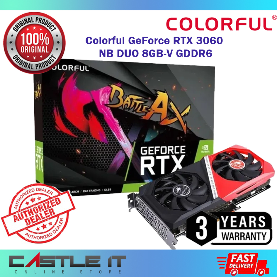 Colorful RTX 3060 NB 8GB GDDR6 Nvidia GeForce RTX3060 D6 BATTLE-AX ...