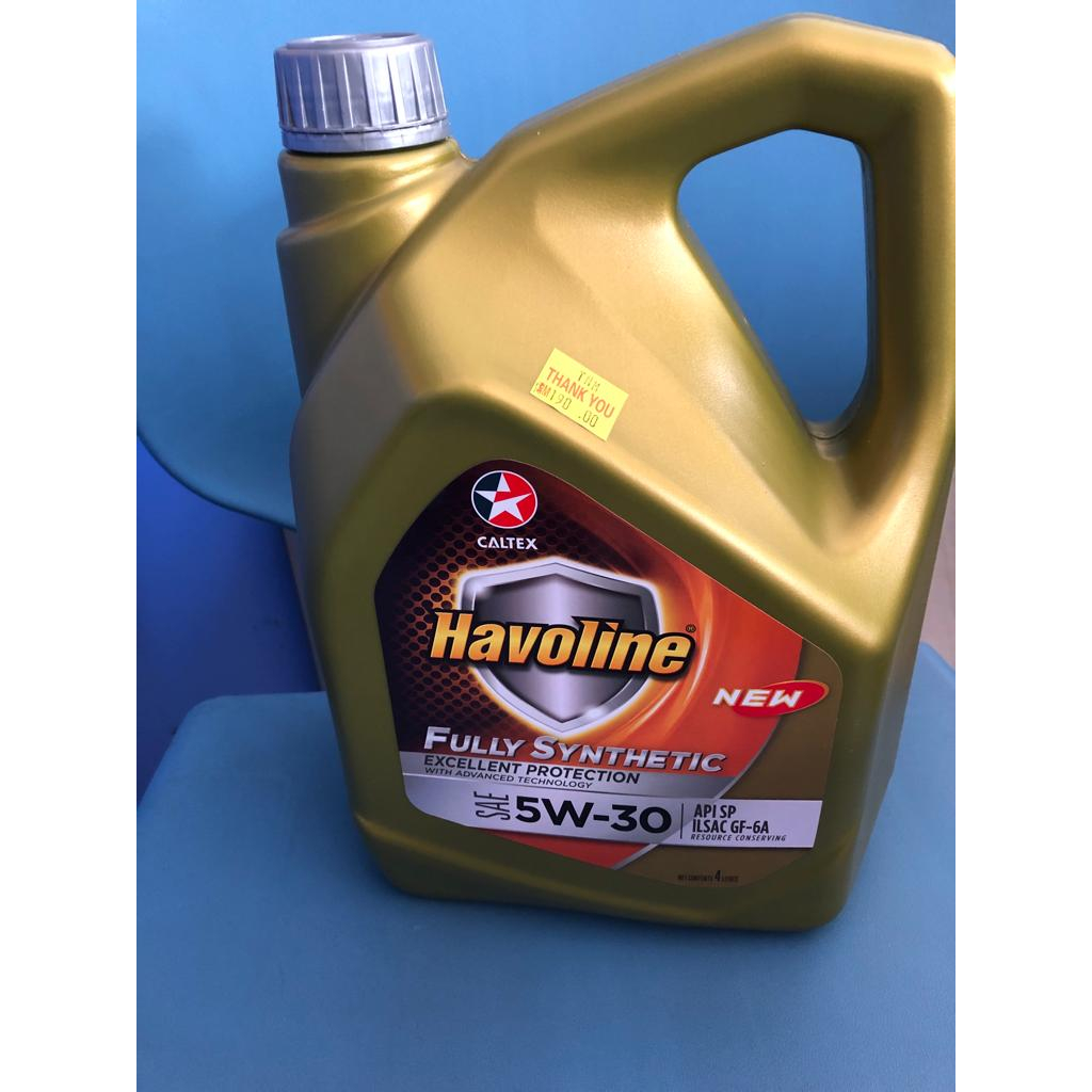 Caltex Havoline Fully Synthetic 5W30 NEW (4 Liters) ORIGINAL Shopee
