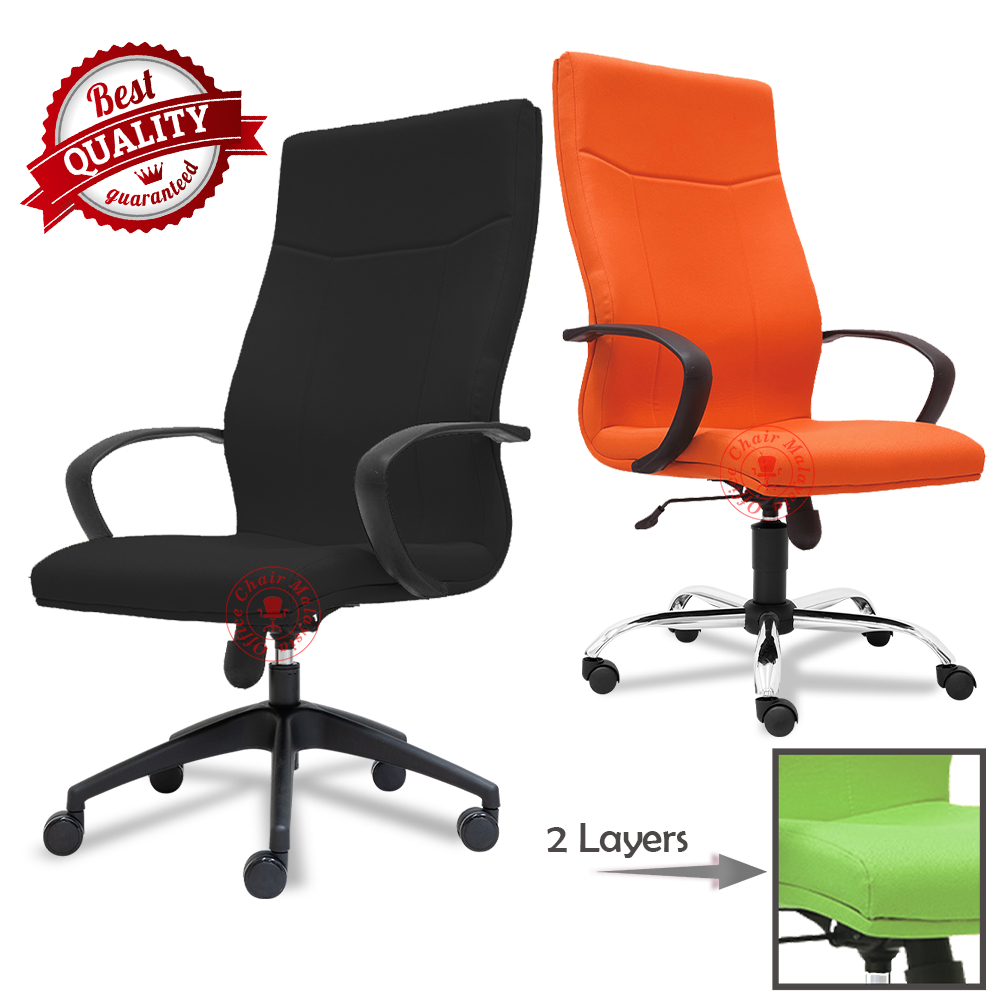 Budget Office Chair High Back Chair Home Office Chair Fabric Chair Kerusi Pejabat Kerusi Office Kerusi Bajet Shopee Malaysia