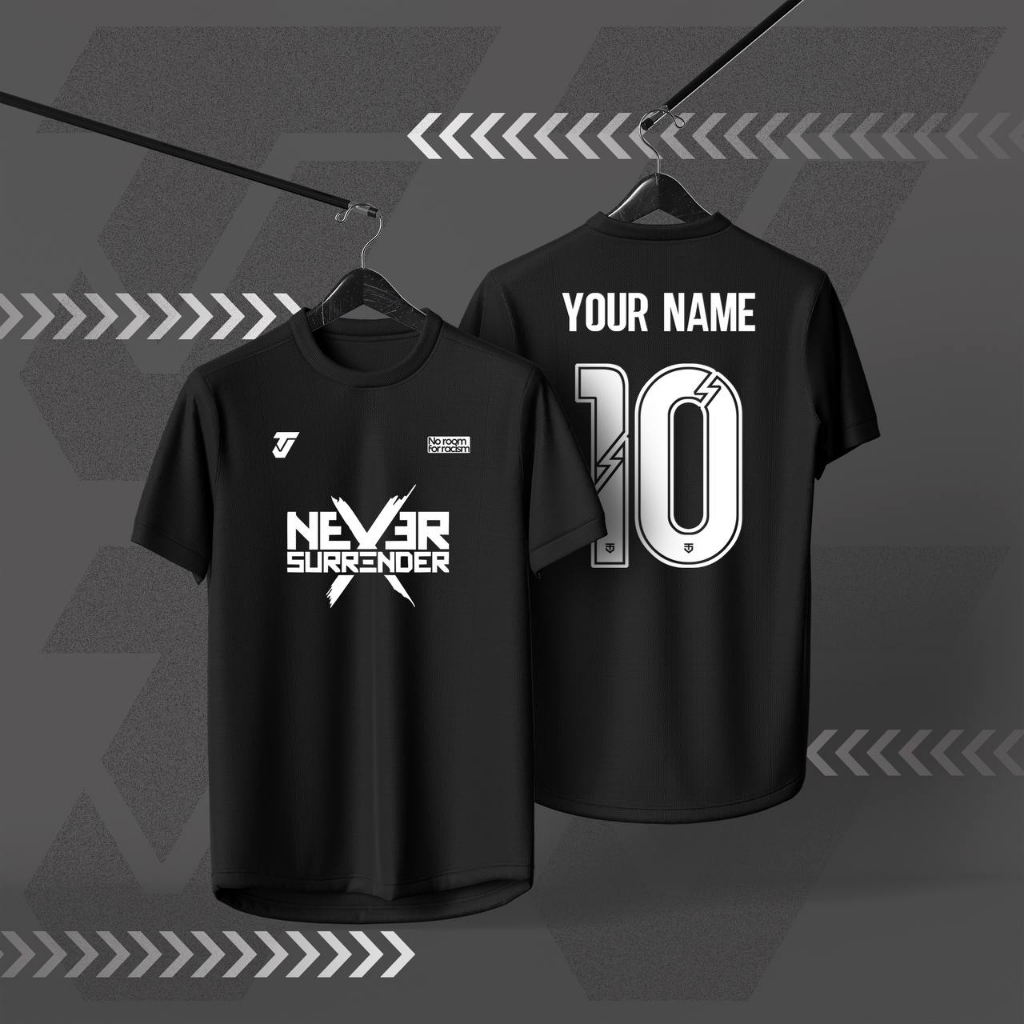 Jersey Custom Name (FREE) Jersey Custom Design Name and Number Jersey Bola Football Futsal 