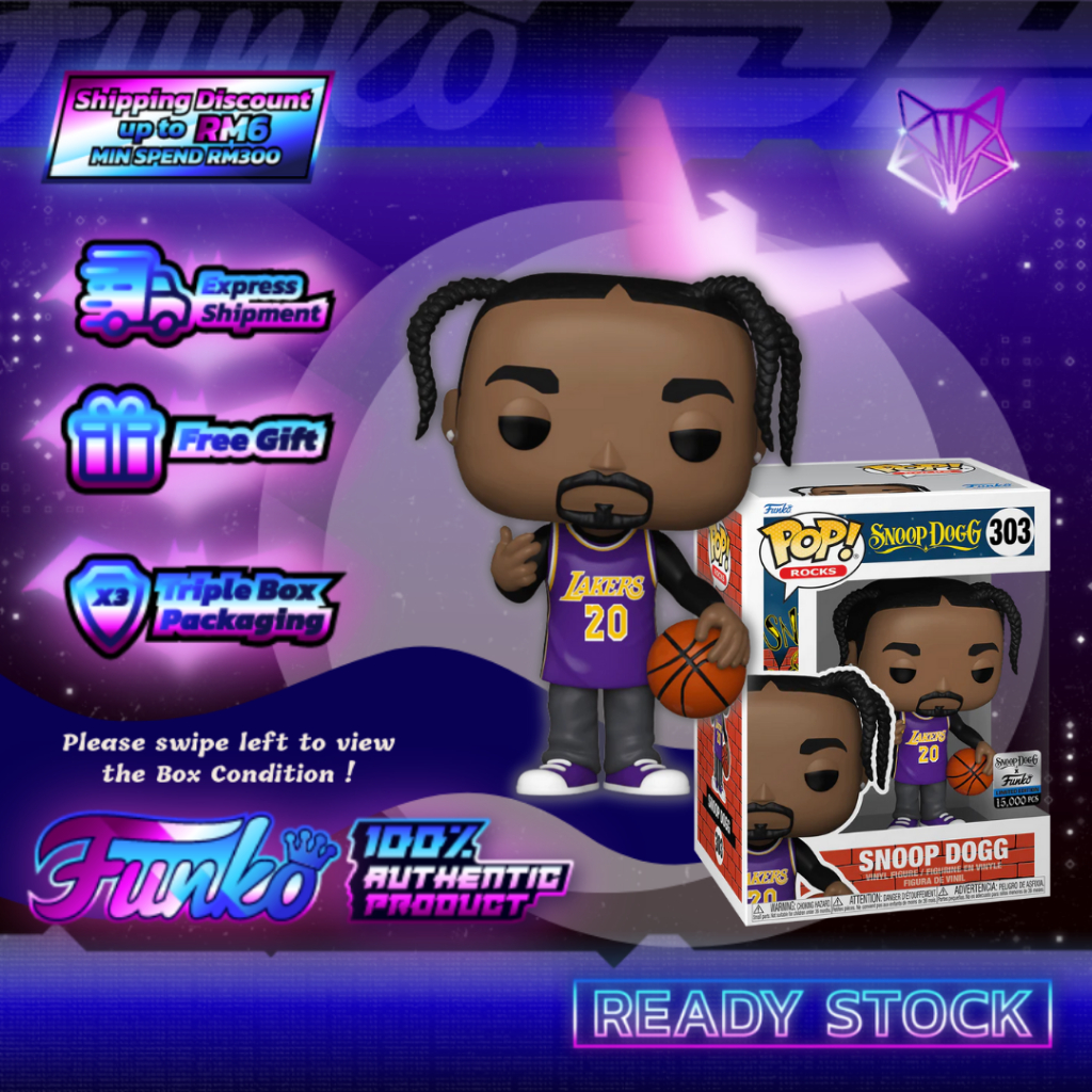 Funko 2024 Pop Rocks Snoop Dogg 15k pcs Lakers Jersey