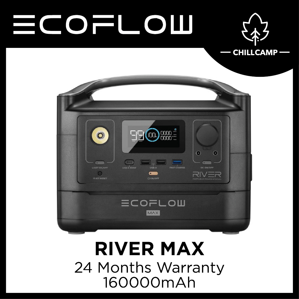 EcoFlow River Max Portable Power Station 600W (Peak 1200W) 576Wh Fast ...