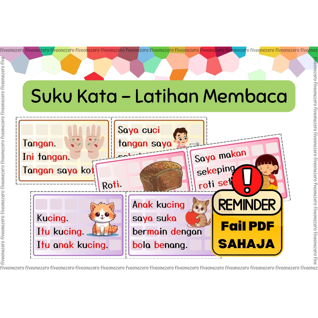 [PDF Softcopy] Bacaan Suku Kata, Bahan Bacaan Bergred, Bahasa Melayu ...