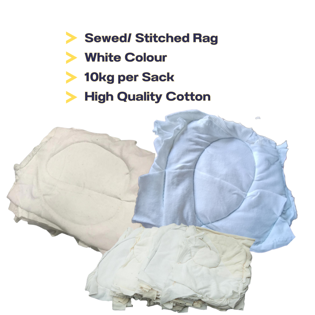 COTTON RAG WHITE 10KG Kain Buruk UNSEWN UNSTITCHED LOOSE CLOTH Kain ...