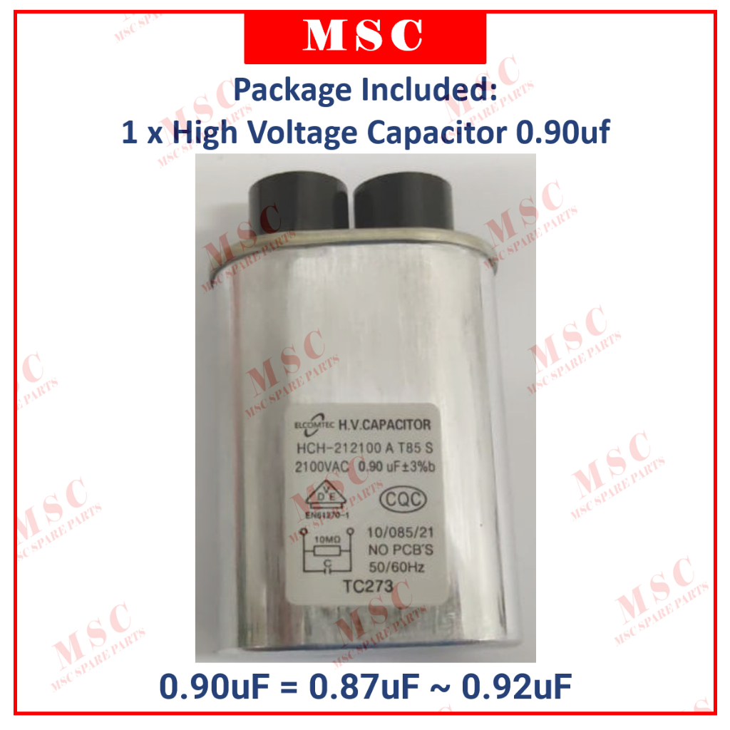 QUARKZMAN Microonde Condensatore Sostituzione Alta Tensione Forno Condensatore 2100VAC 1.05uf 2pz