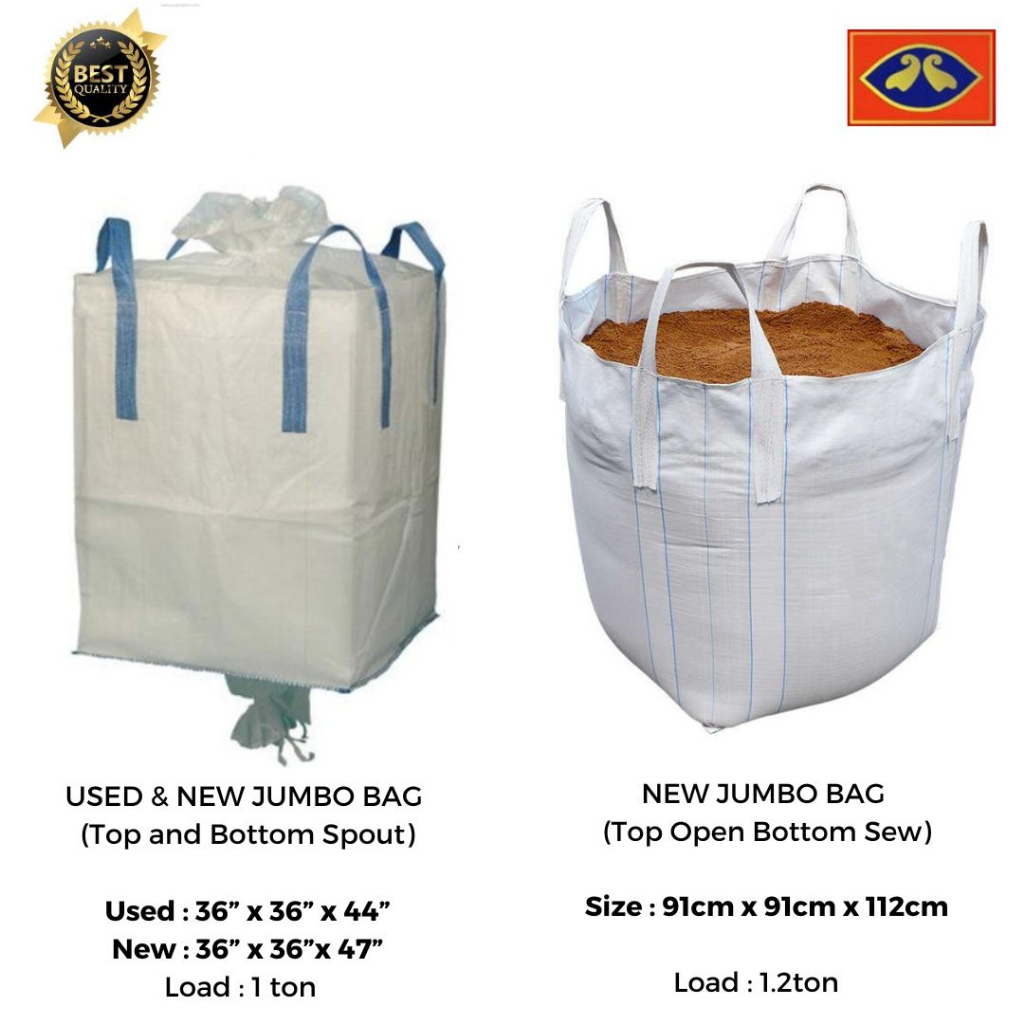 JUMBO BAGS - PP WOVEN (NEW/USED) - 1 TON/1.2TON | Shopee Malaysia