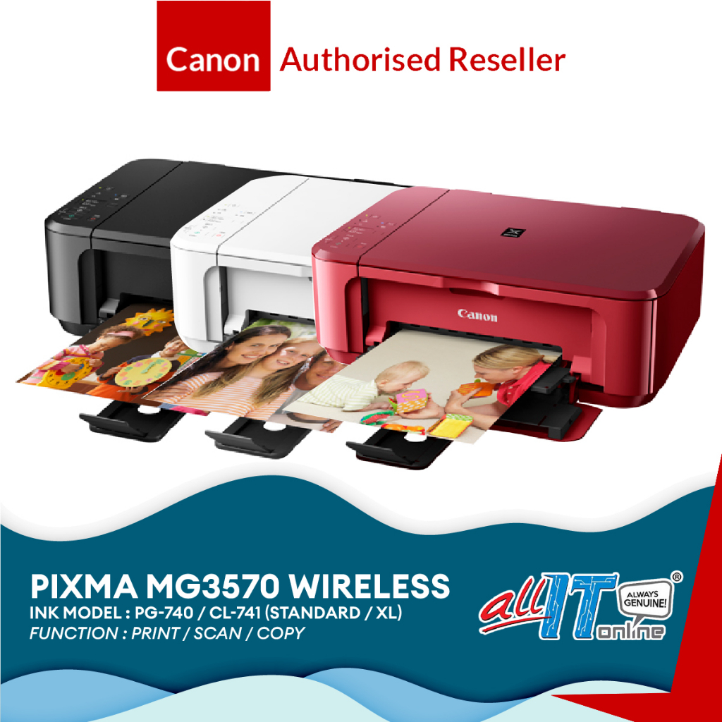 Canon Pixma MG3570 AllInOne Wireless Printer Auto Duplex Printing